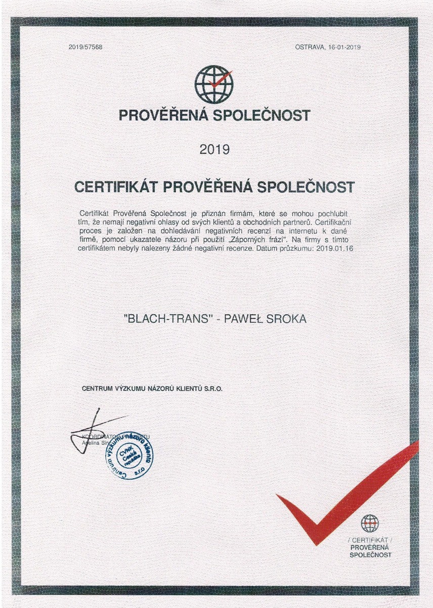 certificat 2019