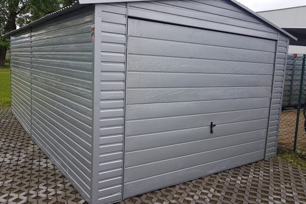 Plechová garáž 3,5x6 m stříbrný