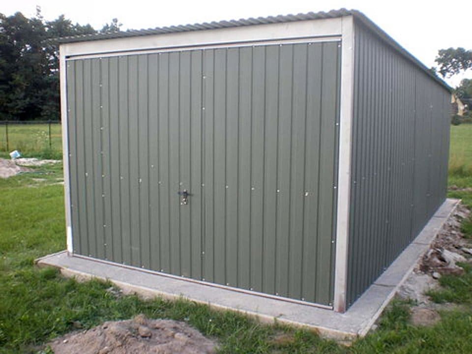 Plechová garáž 3×5 - šedá
