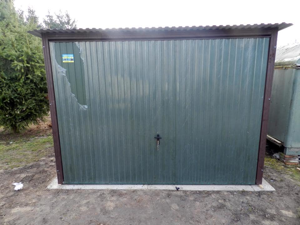 Plechová garáž 3×5 - zelená