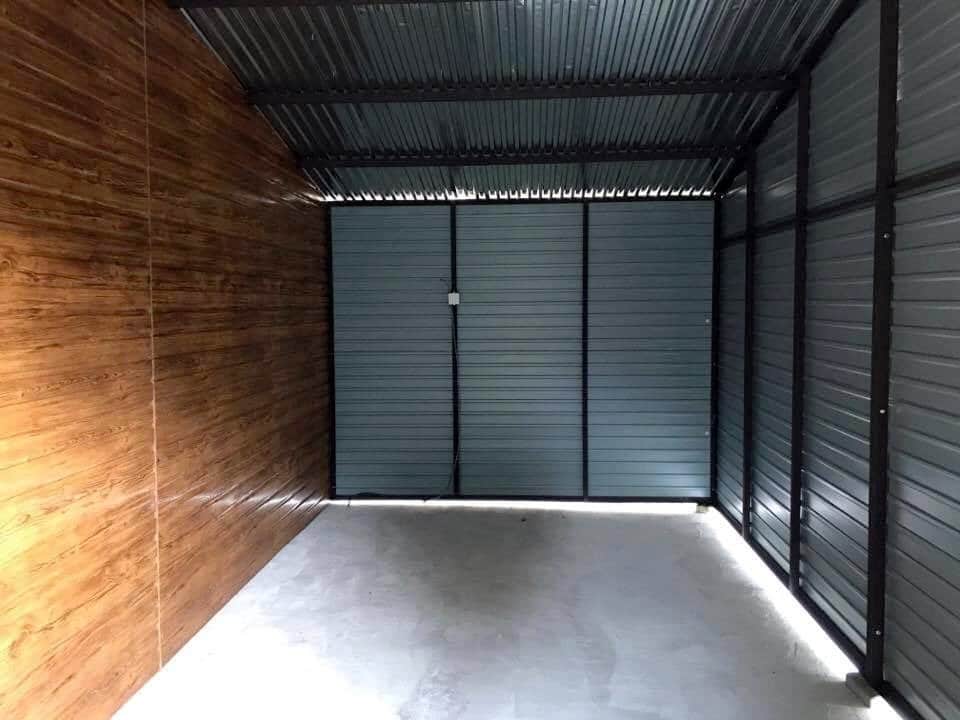 Plechová garáž softline 6×8 m - zlatý dub