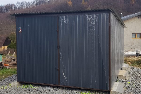 Plechová garáž 3x5 m - grafit